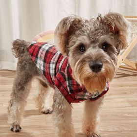 Pet Plaid Shirt For Small & Medium Dogs; Classic Dog Shirt Dog Polo T-Shirt; Pet Apparel (Color: Red, Size: XL) Pet Plaid Shirt For Small & Medium Dogs; Classic Dog Shirt Dog Polo T-Shirt; Pet Apparel (Color: Red, Size: XL)